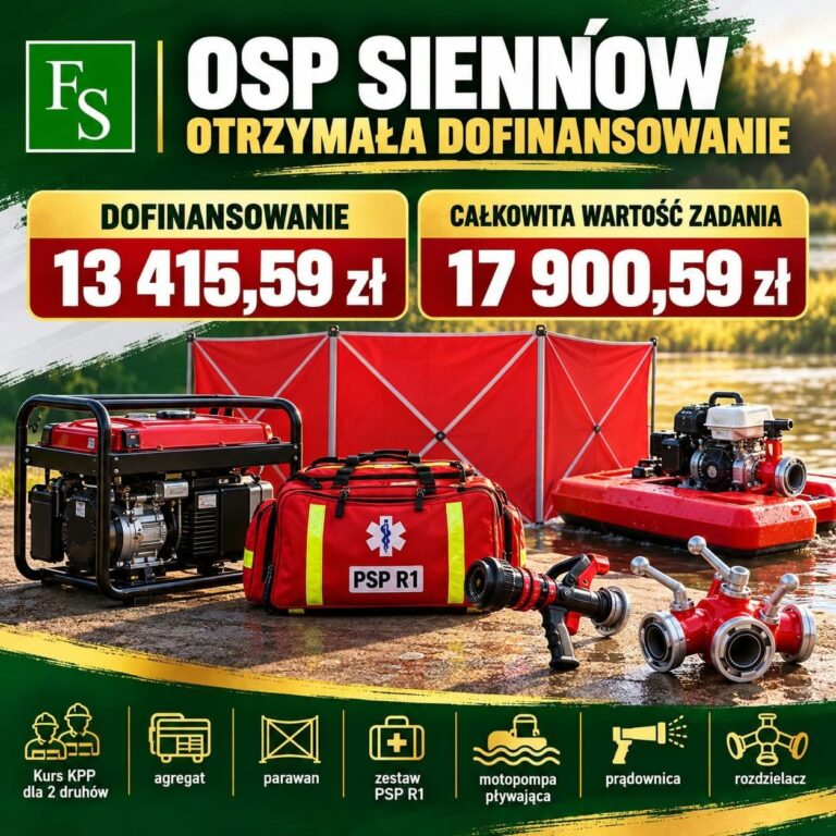 Nowy sprzęt i szkolenie ratowników w Siennowie