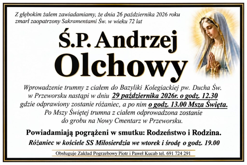 Zmarł Andrzej Olchowy. Przeworsk Pożegnał Wieloletniego Dobosza I Strażnika Lokalnej Tradycji 1 Zmarł Andrzej Olchowy. Przeworsk Pożegnał Wieloletniego Dobosza I Strażnika Lokalnej Tradycji
